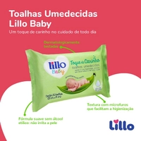 Toalhas Lenços Umedecidos Toque De Carinho 50 Uni - Lillo