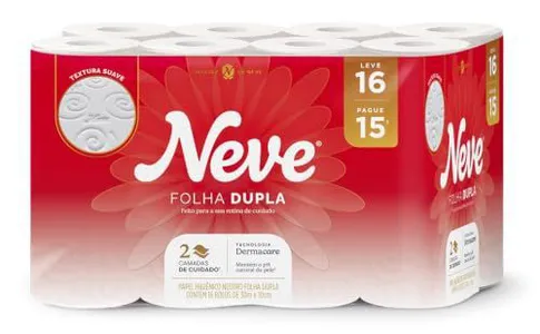 [Rec| + POR - R$22]Papel Higiênico Neve Toque Seda Folha Dupla