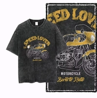 [App/ R$19 Moedas ] Camiseta Divertida em algodão gráfico Motorcycle unisexx