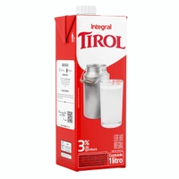 Leite Tirol Integral Com Tampa 1 Litro