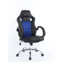 Cadeira de Escritório Gamer Azul e Preta Gerencial | R$380