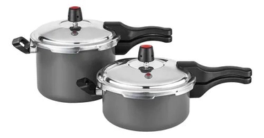 KIT c/ 2 Panelas Pressão 4,5L e 3L Antiaderente