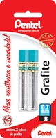 Minas de Grafites Pentel 0.7Mm - B Com 02 Tubos Sm/50-B, 2 x 0.7 mm