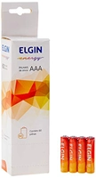 Kit Pilhas Comuns Zinco Carvão AAA Tubo com 60 Shrincado de 4 em 4, Elgin, Baterias R$37