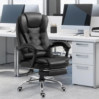 Cadeira de Escritório com Apoio para Pés Ajustável