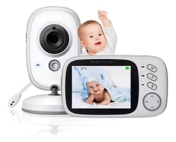Babá Eletrônica VB603 Sem Fio Vlx Com Câmera Voltagem -branco Camera Monitor Visão Noturna Automática Baby
