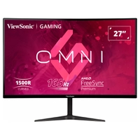 Monitor Gamer ViewSonic Omni 27 LED 2K QHD, Curvo, 165 Hz, 1ms, HDMI, DisplayPort, 102% sRGB, FreeSync Premium, Som Integrado - VX2718- 2KPC