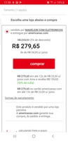 50% cashback AME em todos os produtos da lista