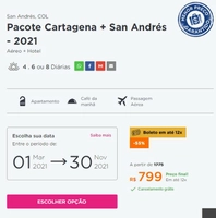 Hurb | Pacote Cartagena + San Andrés - 2021
