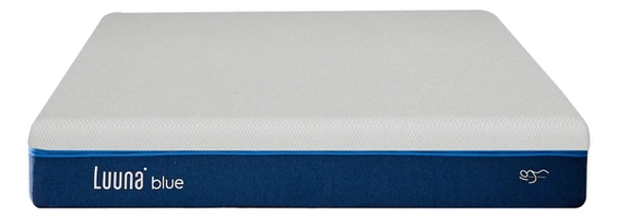 Colchão Luuna Blue Branco E Azul Queen 3 Espumas