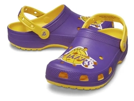 【Tam.: 40 e 44】Sandália Crocs Classic Clog Los Angeles Lakers  Sunflower
