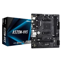 Placa Mãe ASRock A520M-HVS, A520, AMD AM4, mATX, DDR4, 90-MXBE60-A0UAYZ