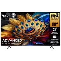 Smart TV 55 QLED 4K TCL 55C655 com Processador AIPQ, Google TV, HDR10+, Wi-Fi Dual Band