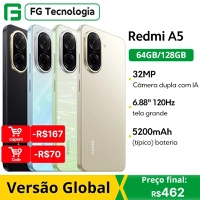 [DoBrasil] Smartprone Redmi A5 6,88" 32MP Câm. 15W Carga Rápida 64GB / 3gb