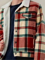 Jaqueta Levis Jeans Trucker Xadrez Sherpa