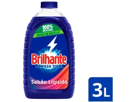 Sabão Líquido Lava Roupas Brilhante Limpeza Total