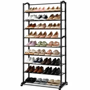 Sapateira Organizadora 30 Pares Vertical 15kg Aço e Plástico Preta