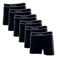 Kit 6 Cuecas Boxer Sem Costura Mash Masculina G