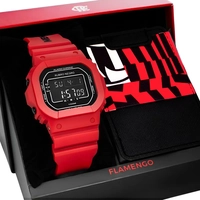 Kit Relógio Digital Flamengo Com Porta Cartões Technos