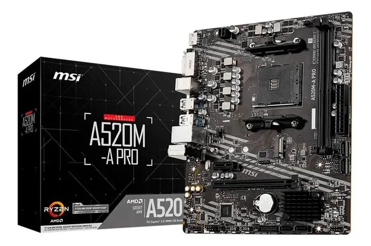 Placa Mãe Msi A520M A Pro Am4 Matx Ddr4
