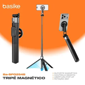 Basike Tripé Magnético 1.8m Selfie Retrátil