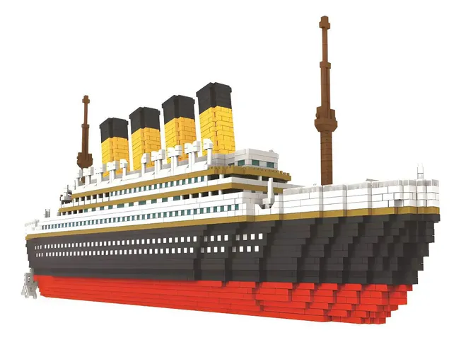 Kit Construção Titanic 1855 Peças Conjunto Grande De Blocos