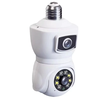 [BR / Moedas R$ 50] Camera seguranca Dual LENsLente dupla ao ar livre Wifi Lâmpada Câmera 1080P Sem Fio Smart Tracking Home Security IP PTZ