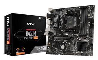 Placa Mãe MSI B450M PRO-M2 MAX, Chipset B450, AMD AM4, mATX, DDR4