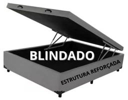 Cama Box Casal Baú Blindado Reforçado 138X188 Exclusive 