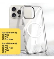 Capa Magnética MagSafe p/ iPhone 15 e 16 TPU