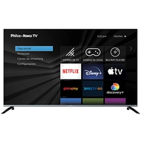 Fast Smart TV LED 58, Ultra HD 4K, PTV58G70R2CSGBL, Philco, Roku TV, Midiacast, Dolby Audio