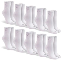 Kit 10 Meias Cano Médio Algodão Usee Branco