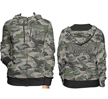 Moletom com Capuz Camuflado Verde M - 5005