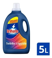 (Regional)(Add 5un/R$26,90 cada) Lava-Roupas líquido roupas brancas e coloridas Limpeza Total 5L embalagem econômica brilhante