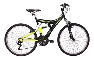 Mountain bike TK3 Track TB 100XS aro 26 18 21v freios v-brakes câmbios Track Index cor preto/verde
