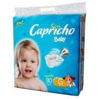 Fralda Capricho Baby Super Jumbo G - 80 Unidades por R$ 18