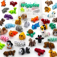 Kit 32 Mini Animais Flexíveis Wiggles Fidget