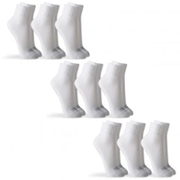 [Frete grátis]Kit com 9 Pares de Meia Cano Médio Brancas - Walk