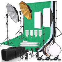 (moedas / do Brasil) Kit de Iluminação Photo Studio Softbox