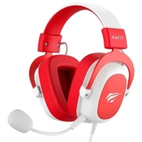 Headset Gamer Havit Branco e Vermelho