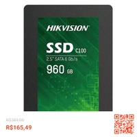 SSD Hikvision C100 960Gb Sata III 6Gb/s 2,5 550MBs HS-SSD-C100/960G