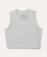 Cropped de algodão juvenil alça média azul 16