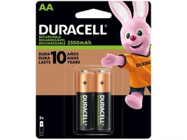 [APP / R$5 de volta] Pilhas recarregaveis AA Duracell 2500MAH | R$ 36