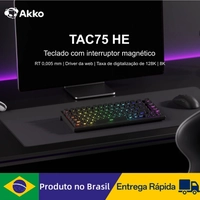 Teclado Mecânico Gamer Akko TAC75 HE 75% com Switch Magnético e RGB 8KHz
