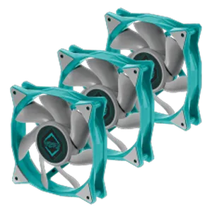 [46R$ a unidade] Kit Fan Com 3 Unidades Iceberg Thermal IceGale, 120mm, Blue