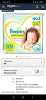 Fraldas Pampers Recém-Nascido Premium Care Rn 36 Unidades