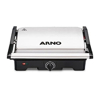 (CC MasterCard)Grill Dual Inox Arno Preto E Inox 110v