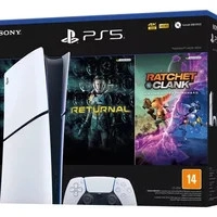 Console Sony PlayStation 5 Digital Slim 1TB – Branco + Jogos Returnal e Ratchet & Clank + Controle Sem Fio DualSense Branco