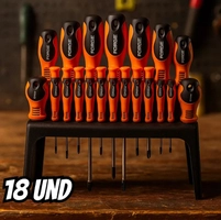 Jogo de Chaves Fenda/Phillips 18 Peças