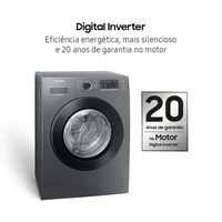 Lava e Seca Samsung WD11M com Digital Inverter WD11M4473PX Inox Look 11/7kg 